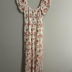 Floral Puff Sleeve Maxi Dress